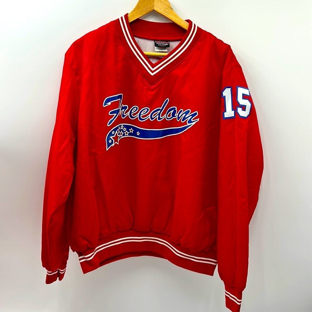 VINTAGE HILTON ACTIVE APPAREL FREEDOM #15 MADE IN USA MENS SIZE LARGE JACKET